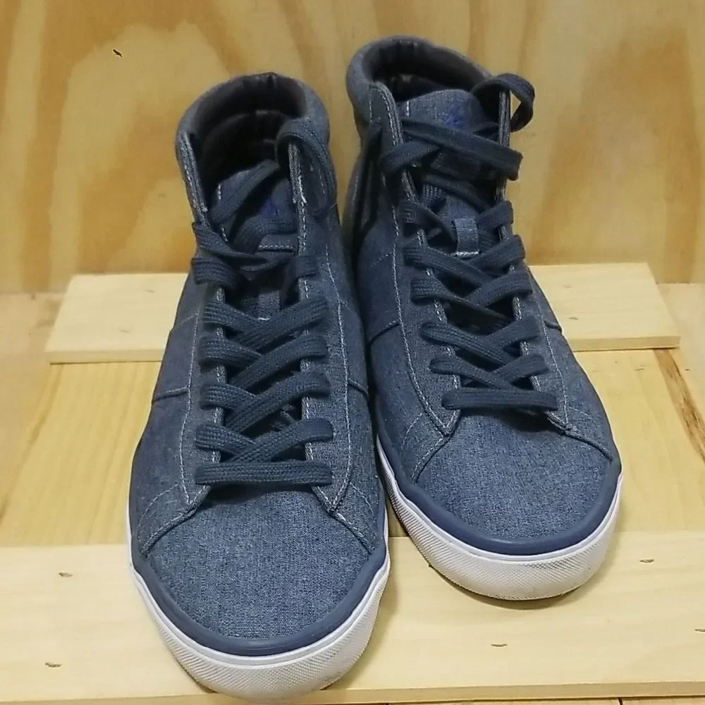Polo by Ralph Lauren Denim high top Sneakers Mens size 11 1/2